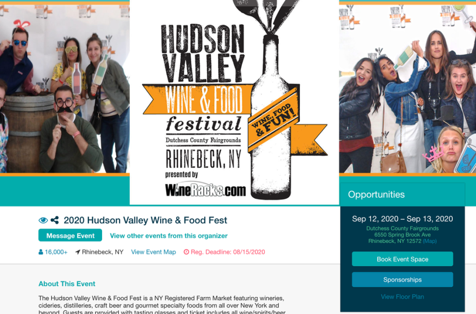 screenshot of Events Locker